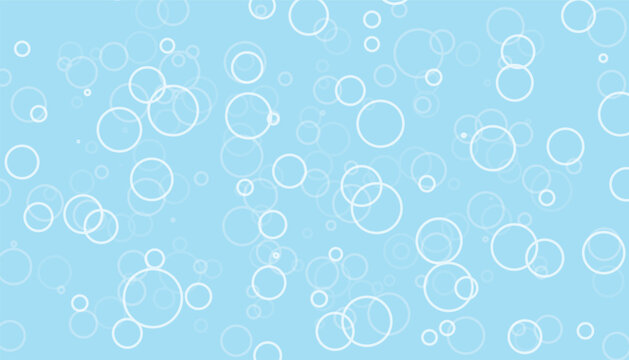 white vector circle shapes on blue background, circles minimal seamless layout with circle shapes, background with circles