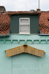 Fragment of a house on Svetlaya Street in the village of Belomorskoye, Kaliningrad Region