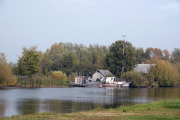 Fototapeta na wymiar Polessky Canal in the city of Polessk, Kaliningrad region