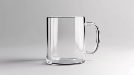 Clear crystal glass mockup for printing, perfect for branding and gifting.