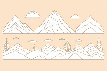 simple mountain range outline