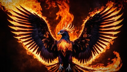 Phoenix arrising from the flames