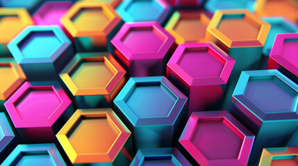 abstract 3D background future modern shapes vibrant color