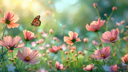 In spring, if it's pink, there are butterflies dancing