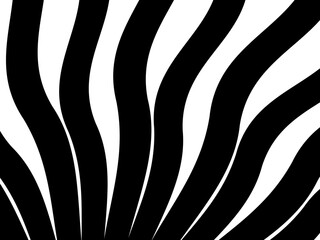 Abstract pattern with black-and-white striped lines. Psychedelic background. Op art, optical illusion. Modern design, graphic texture.