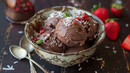 Fototapeta na wymiar chocolate ice cream