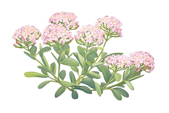 Elegant Candytuft Flower in Oil Painting Style with Vibrant Color Palette and Intricate Petal Arrangement