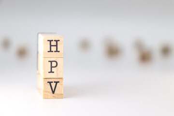 HPV acronym. Concept of Human Papillomavirus isolated on white background