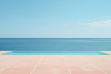 Obraz premium Blue sea outdoors horizon nature.