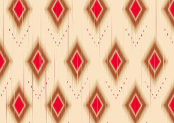 Geometric ikat background traditional pattern style use for fabric, clothing, canvas, wallpaper, decoration. Illustration graphic vector design.