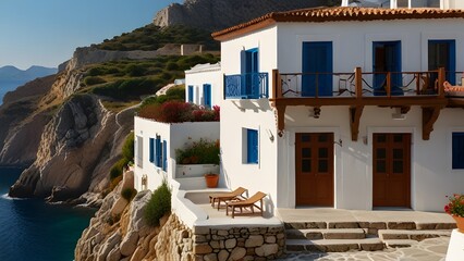 island country, village in island, island, village, island landscape, Greece islands, Greece...