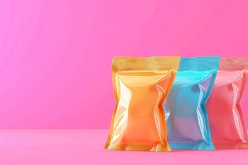 bags of food in different colorful colors