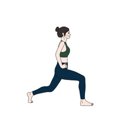 a woman who exercises lunge