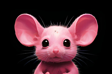pink mouse. Generative AI