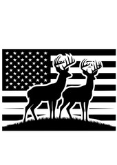 Deer Hunting Svg, Deer Hunting American Flag Svg, American Hunting svg, Patriotic Deer Hunting svg, Deer Hunting Files Cricut, Deer Hunting Silhouette, Deer SVG, USA flag SVG, Animal SVG