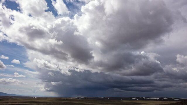 Storm timelapse moving through northern Utah in Spring as it moves across the land.