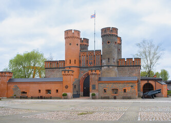 Friedrichsburg gate in Kaliningrad, built in 1852 as part of the fortress - obrazy, fototapety, plakaty