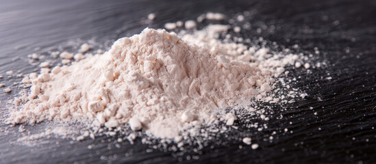 Heroin powder on dark surface - obrazy, fototapety, plakaty