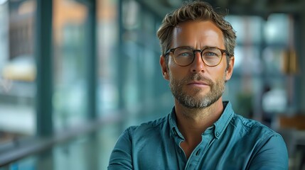 Obraz premium Corporate Confidence: Stylish Businessman in City