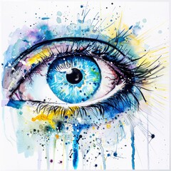 Eye Watercolor Art royalty-free stock illustration