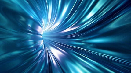 Blue glowing abstract twisting tunnel image