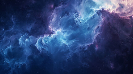 Naklejka na ściany i meble A blue and purple sky with stars and clouds