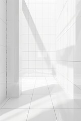 white interior space corridor concept white colour interior space with daylight cosy comfort home interior design background