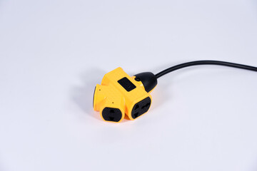 power cable with plug yellow