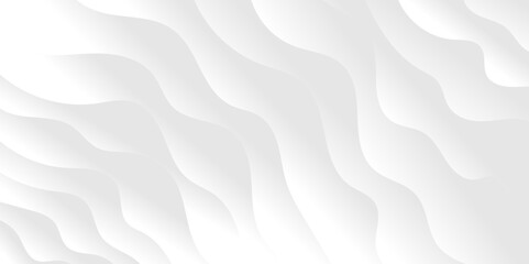 Abstract white paper wave background and abstract gradient and white wave curve lines banner background design. White wave modern abstract background design. space style. white background. - obrazy, fototapety, plakaty