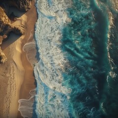 beach drone shot