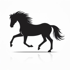 Obraz na płótnie Canvas Horse silhouette illustration isolated on white background