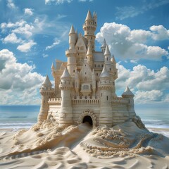 sand castle on beach