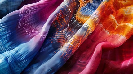 Get vibrant, flowing patterns with our allover Shibori-inspired textile.