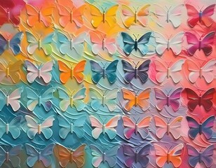 Fototapeta na wymiar painted butterfly pattern