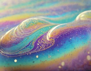 abstract background texture of iridescent paints, soap bubble