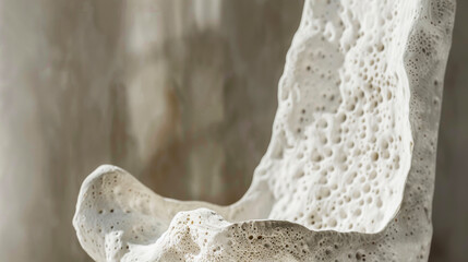  Close-Up of Mycelium Chair Against Clean Background, Organic Texture