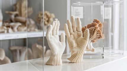 Elegant Gloves Made from Mycelium Fibers.