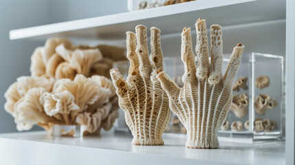 Elegant Gloves Made from Mycelium Fibers.