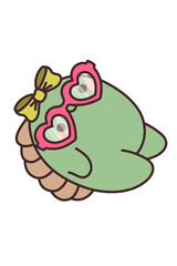 Kawaii Smiley Face Sticker: Cute Character for Any Project