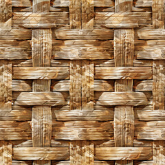 Design a seamless tile with woven basket textures - obrazy, fototapety, plakaty