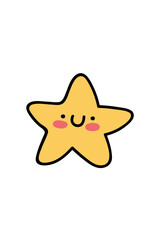 Kawaii Smiley Face Sticker: Cute Character for Any Project