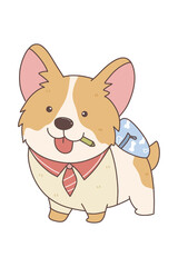 Kawaii Smiley Face Sticker: Cute Character for Any Project