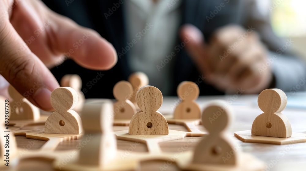 Poster crm. customer network relationship management concept, businessman hold of global structure customer
