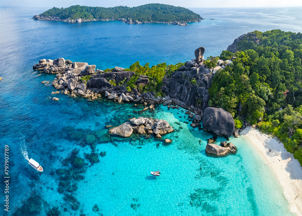 Wall mural aerial view of similan island in phang nga, thailand