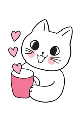 Kawaii Smiley Face Sticker: Cute Character for Any Project