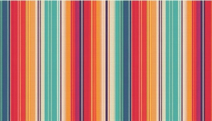 Blanket stripes seamless vector pattern. Background for Cinco de Mayo party decor or ethnic mexican fabric pattern