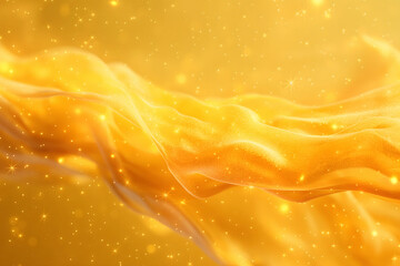 Abstract gold background with waves and bokeh effect - obrazy, fototapety, plakaty
