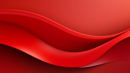 Lush red curves flow rhythmically, creating a rich abstract image with a sense of movement and depth