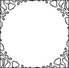 Obraz premium Coloring Book Style Doodle Frame Vector Background