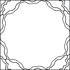 wavy decorative square frames vector background 